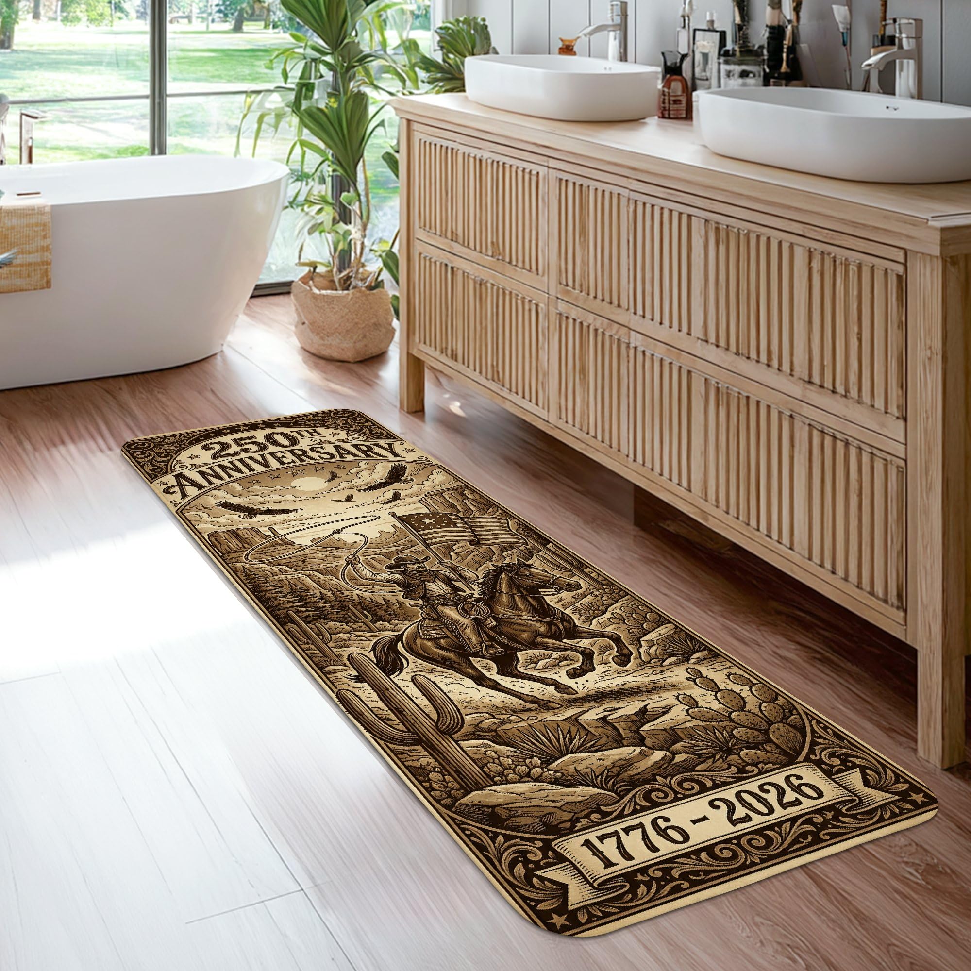 Tapis de couloir anti-saleté en éponge marron pour entrée et cuisine