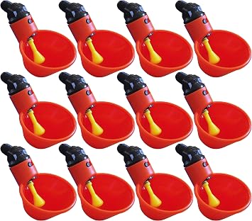 12 Automatic Waterer Drinker Cups Chicken Poultry Turkey Drink