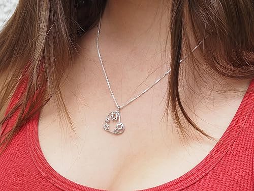 Miniatura 3 de Alef Bet by Paula Collar de estrella de David, colgante de corazón de plata de ley, regalo de joyería judía para mujer