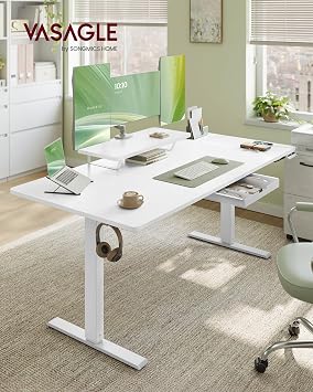 VASAGLE Electric Standing Desk, Height Adjustable, 160 x 80 cm