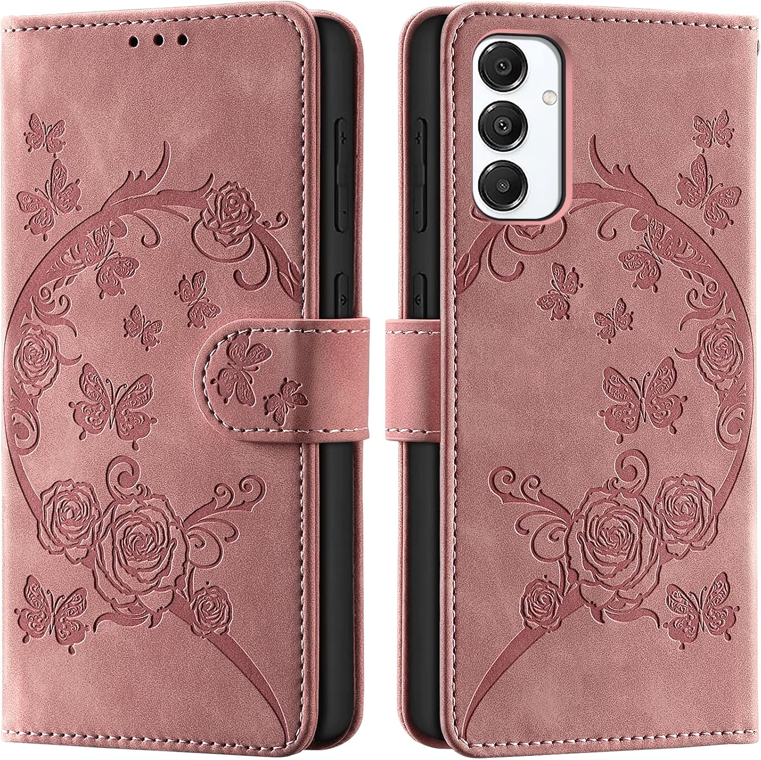 Mobile Phone Case for Samsung Galaxy A16 4G / A16 5G Case with RFID Protection Card Slot Stand Function Flip Case Magnetic Shockproof Flip Case Protective Case Pink