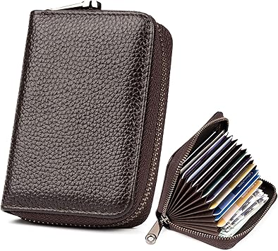 Amazon Co Jp Amazon限定ブランド クレジットカードケース カード入れ スキミング防止 ファスナー じゃばら 小銭入れ 大容量 Migeec コインケース メンズ レディース Credit Card Case 001 ブラウン Generic