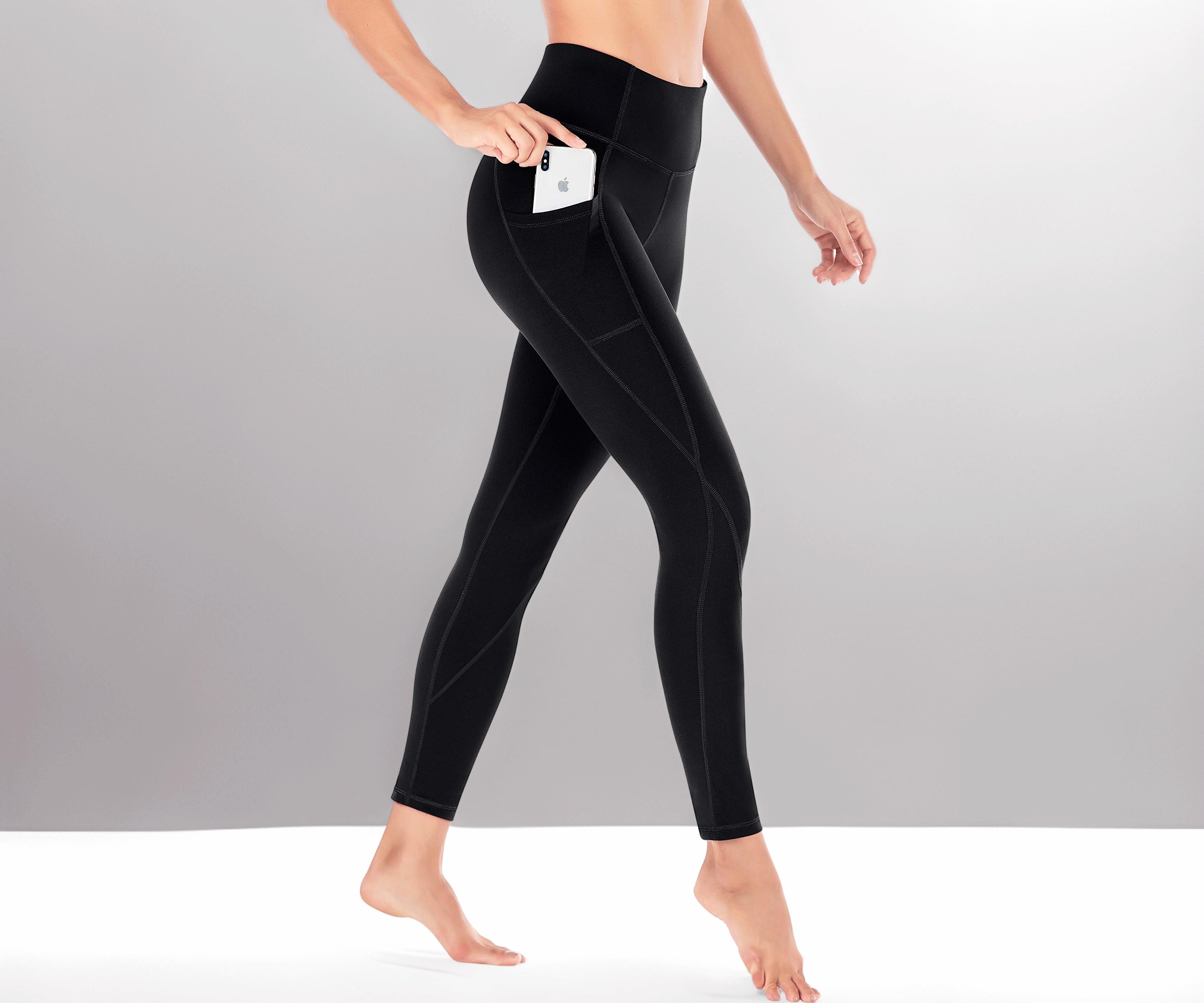 Heathyoga Yoga Pants with Pockets Extra Soft Leggings with Pockets for Women Non See-Through High Waist Workout Leggings