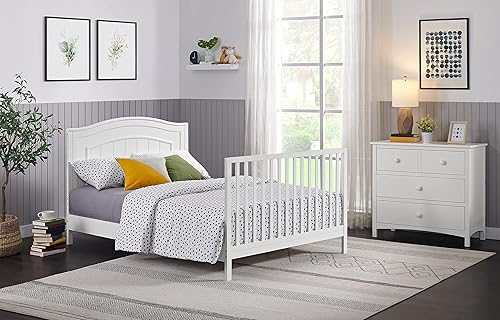 Vista 4 de Oxford Baby North Bay - Kit de conversión de cama de tamaño completo, color blanco nieve