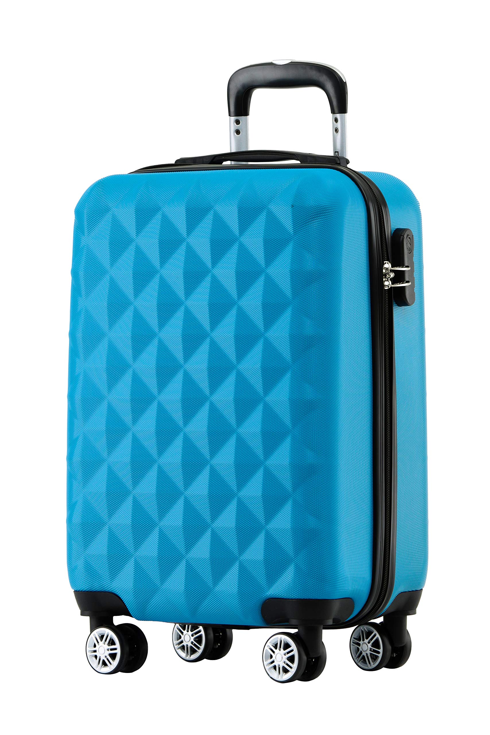 BEIBYE 2066 Hartschalenkoffer aus ABS, Reisekoffer mit 4 Zwillingsrollen und Zahlenschloss, Erweiterbarer Trolley Koffer L XL + Handgepäck M (ohne Erweiterung), Kofferset oder Einzelkoffer