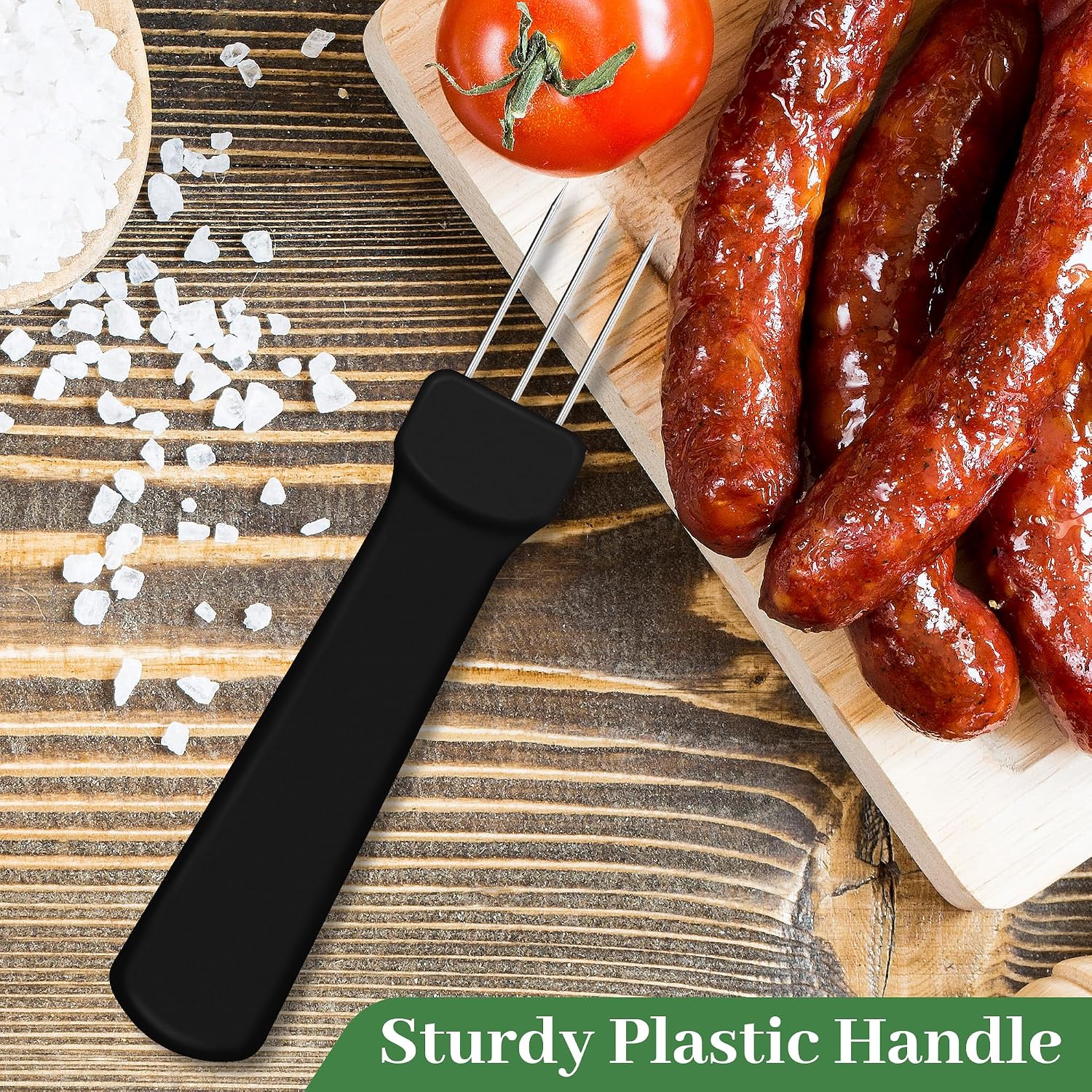 3-Prong Sausage Pricker, Stainless Steel, 5.5"