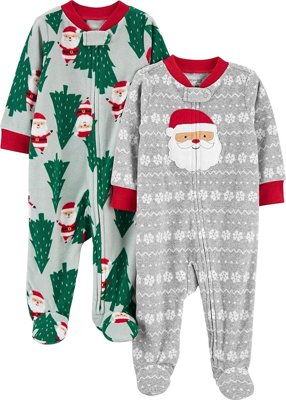 Baby In 2pk Fleece Snp Santa Trees