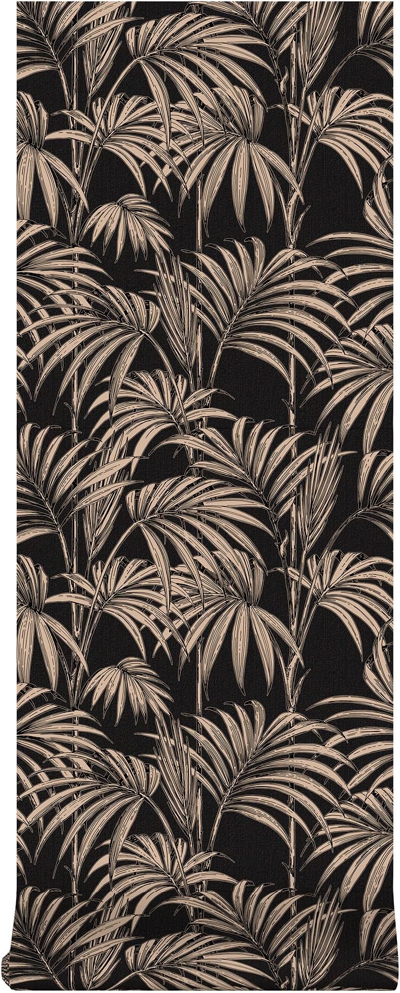Honolulu Gold Wallpaper, Black/Metallic