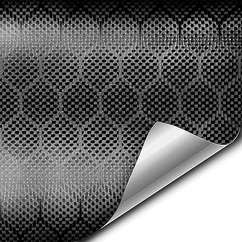 Vista 11 de V2 - Revestimiento de vinilo para automóvil, color negro carbono, diseño hexagonal (10 x 5 pies)