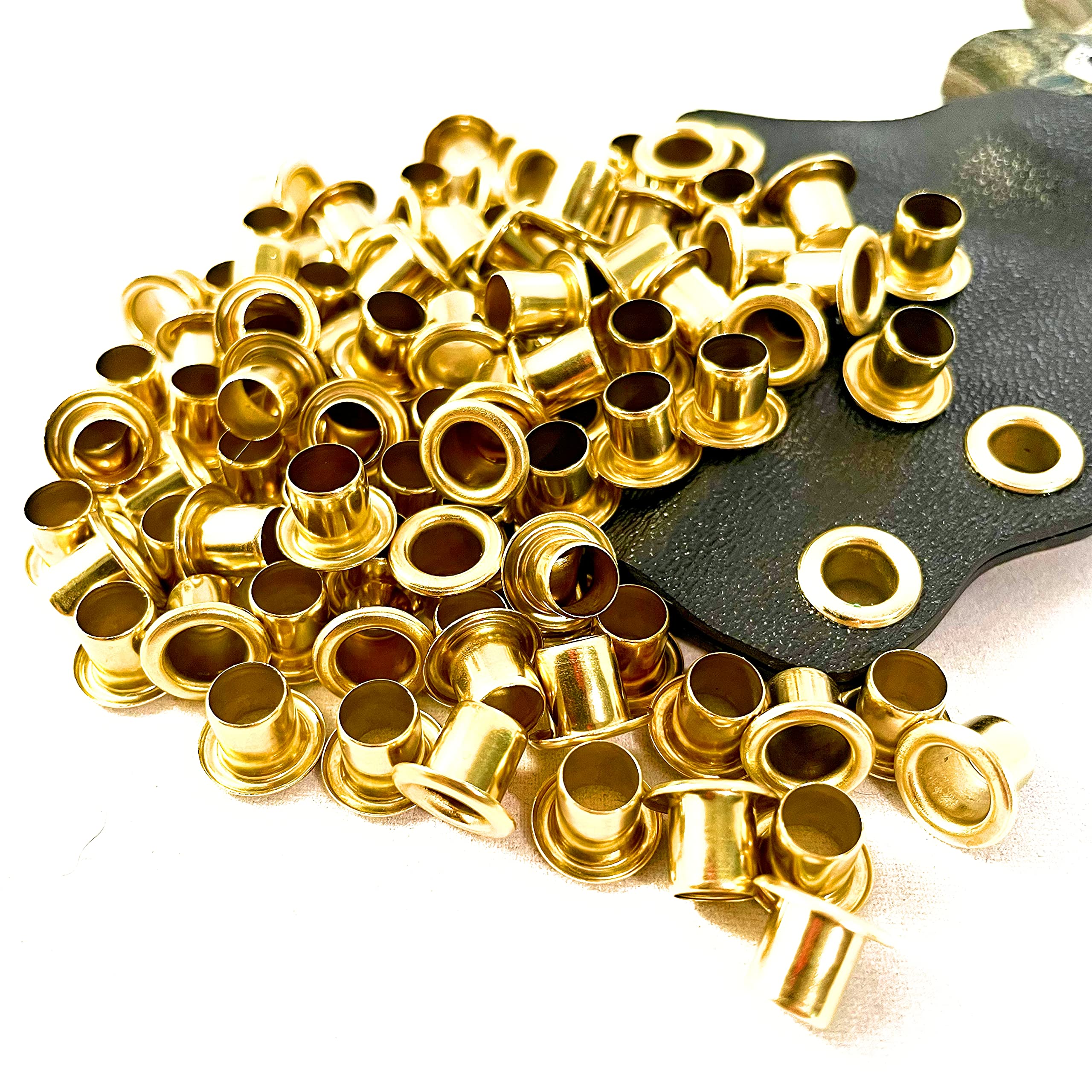 Lone Bison Outdoors Kydex Holster Eyelets GS 8-8 1/4 inches Eyelets/Rivets Solid Brass 100 Pack Sheath & Holster Making