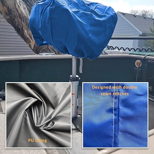 Miniatura 4 de Kintaki Funda de asiento de barco, 600D impermeable para asiento de lancha, resistente a la decoloración y pedestal para silla de pontón, protección