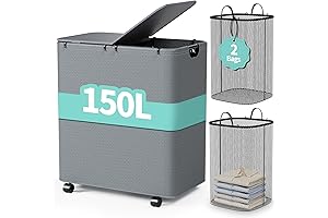 Yecaye 150L Laundry Hamper with Wheels: The Ultimate Rolling Laundry Solution for Effortless Laundry Days