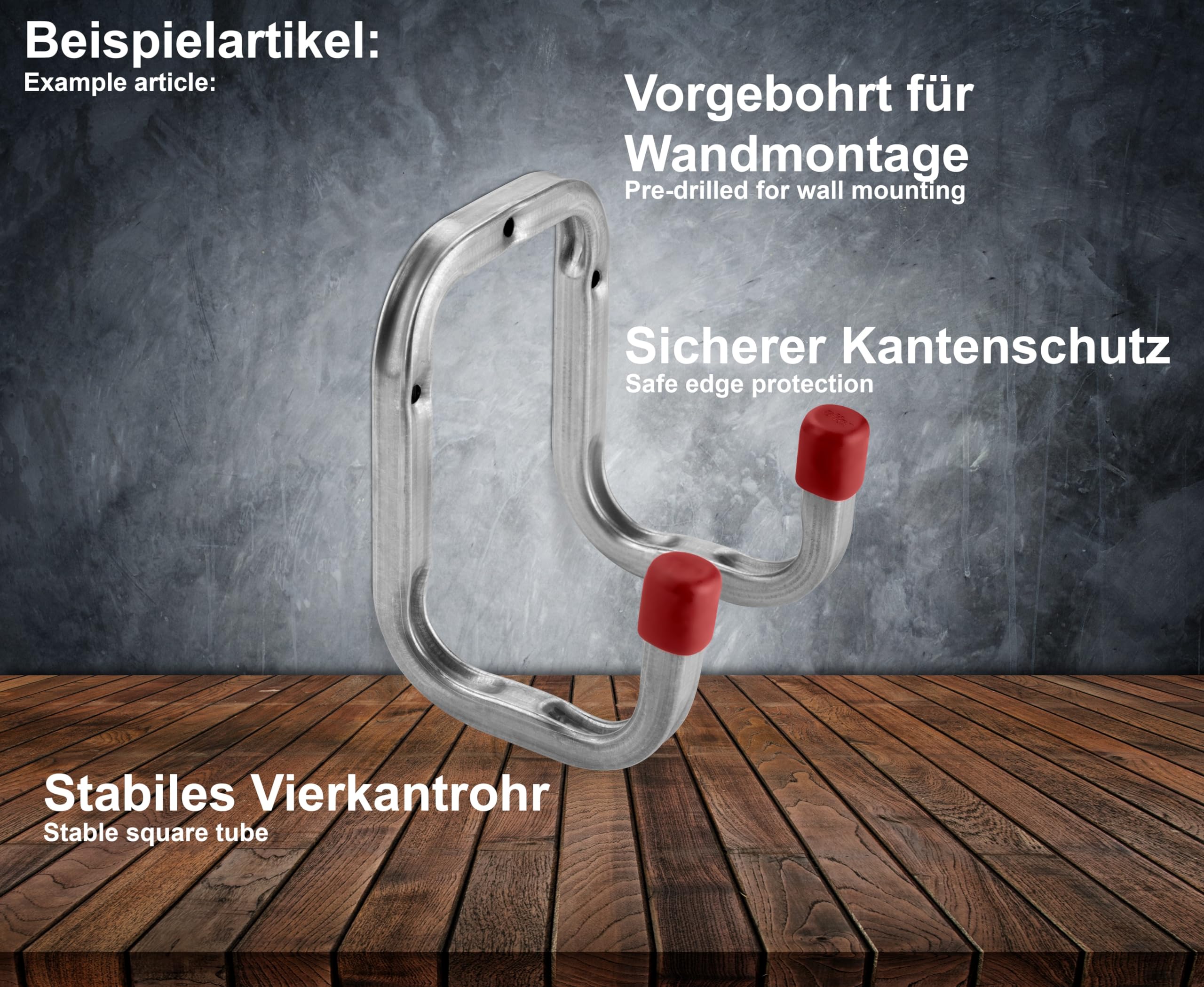 8 x OrgaTech Doppelhaken 120 x 90 mm Gerätehalter Montagehaken Allzweckhaken