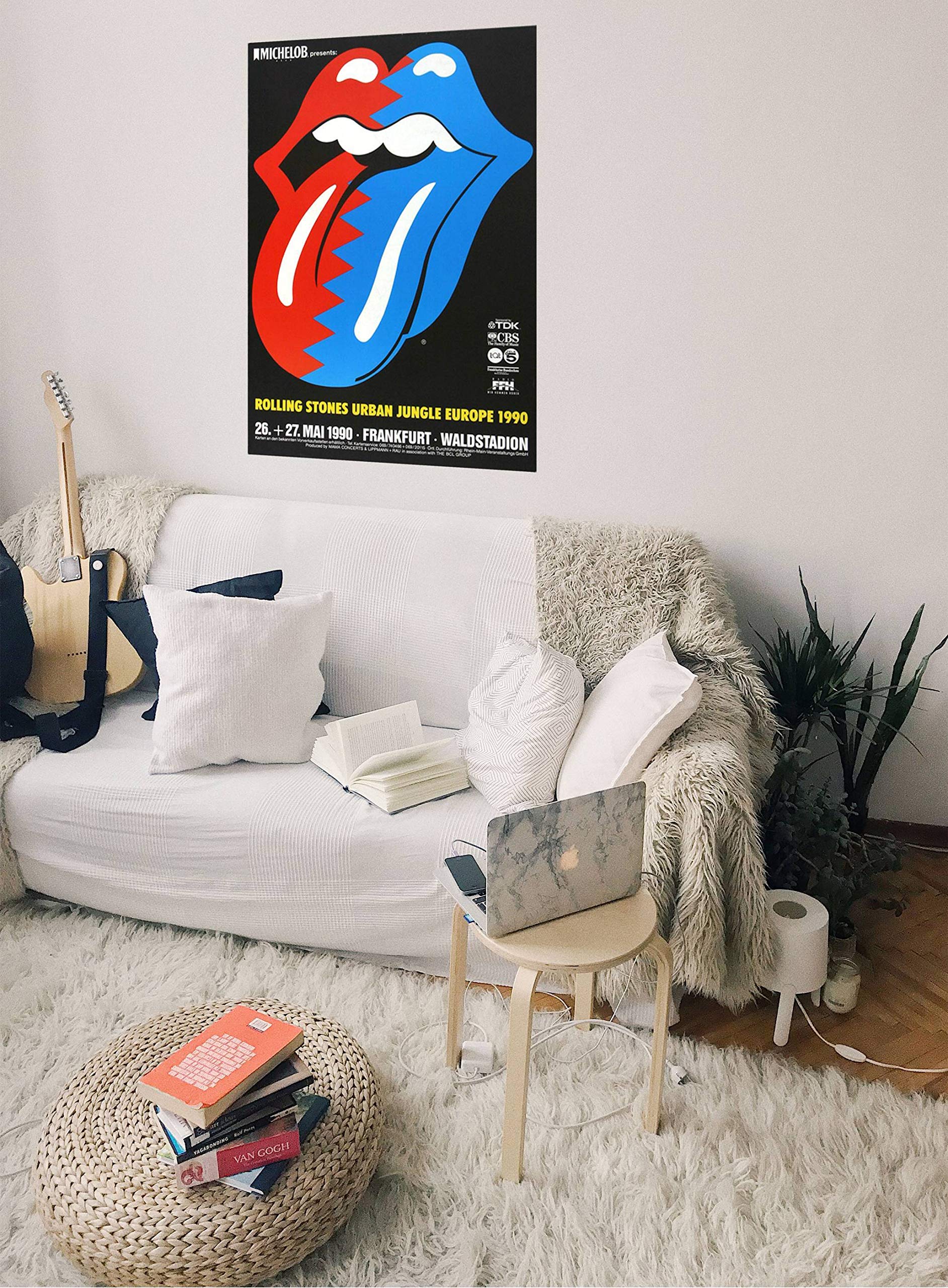 The Rolling Stones - Europe, Tour 1990 » Konzertplakat/Premium Poster | Live Konzert Veranstaltung | DIN A1 «