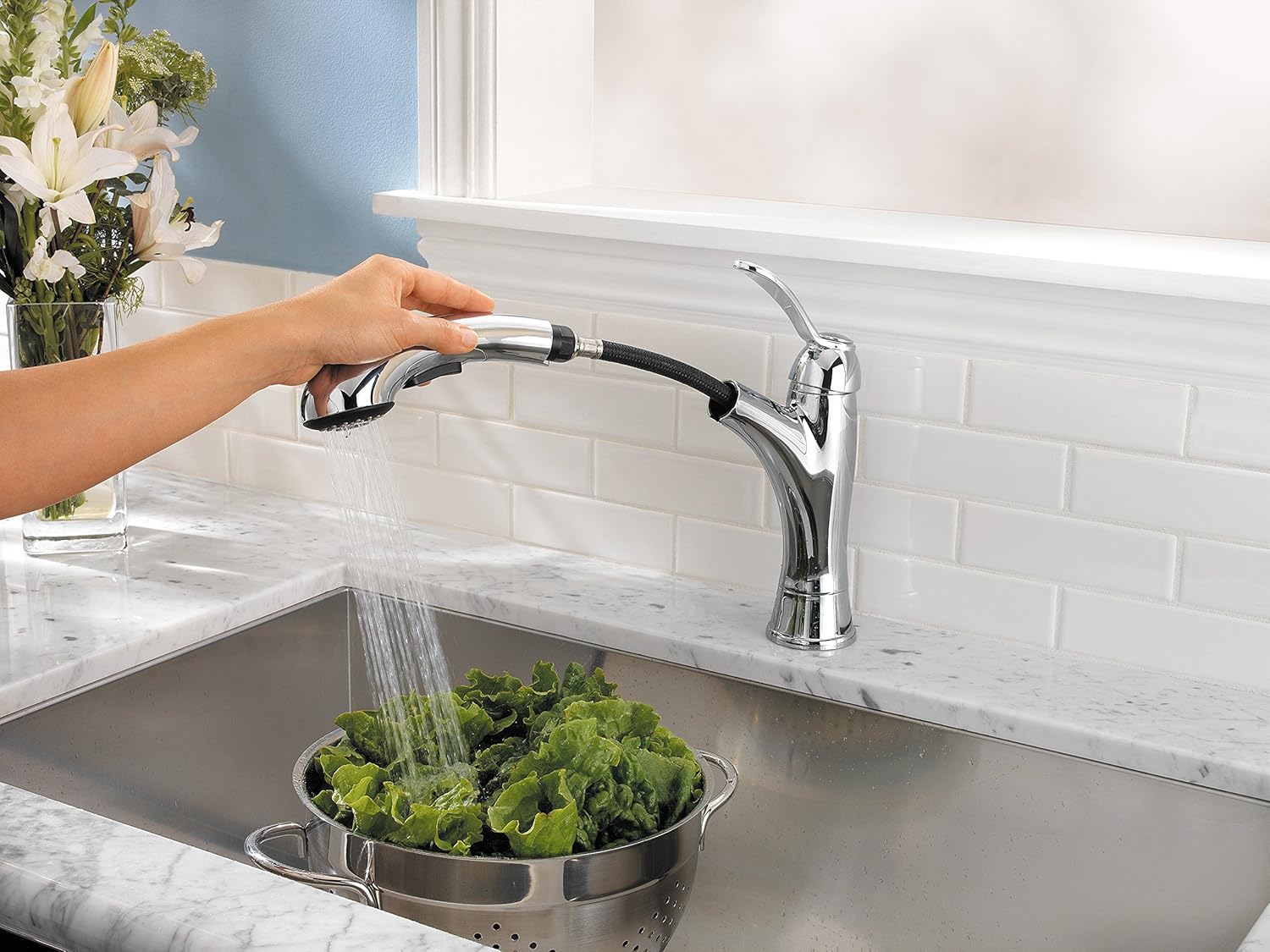 Weekly Top Sale Pfister LF-534-7CMC Clairmont 1-Handle Pull-Out Kitchen Faucet in Polished Chrome, 1.8gpm Amazing 🔥 Pfister LF-534-7CMC Clairmont 1-Handle Pull-Out Kitchen Faucet in Polished Chrome, 1.8gpm