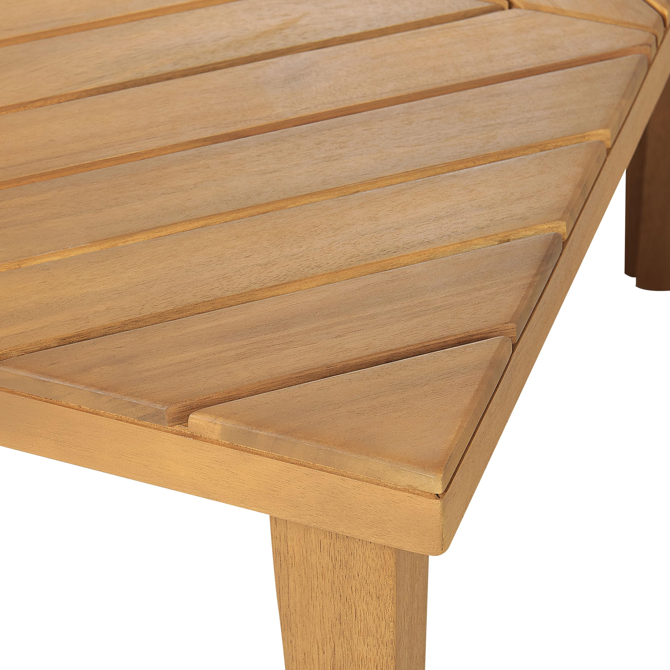 Beliani Table Basse de Jardin Claire en Bois d'Acacia 70 x 70 cm Moderne UV Résistant Baratti