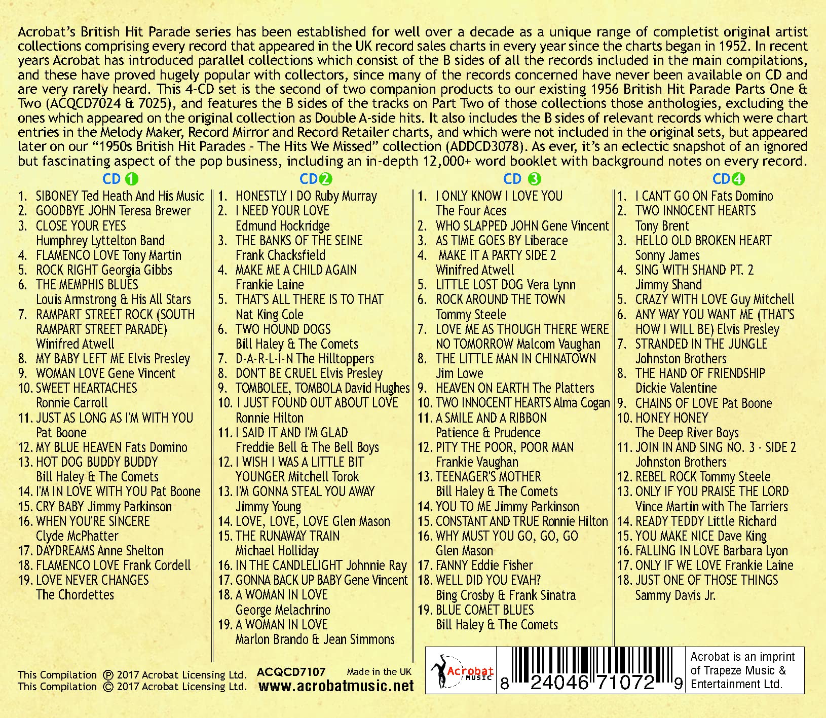 1956 British Hit Parade..