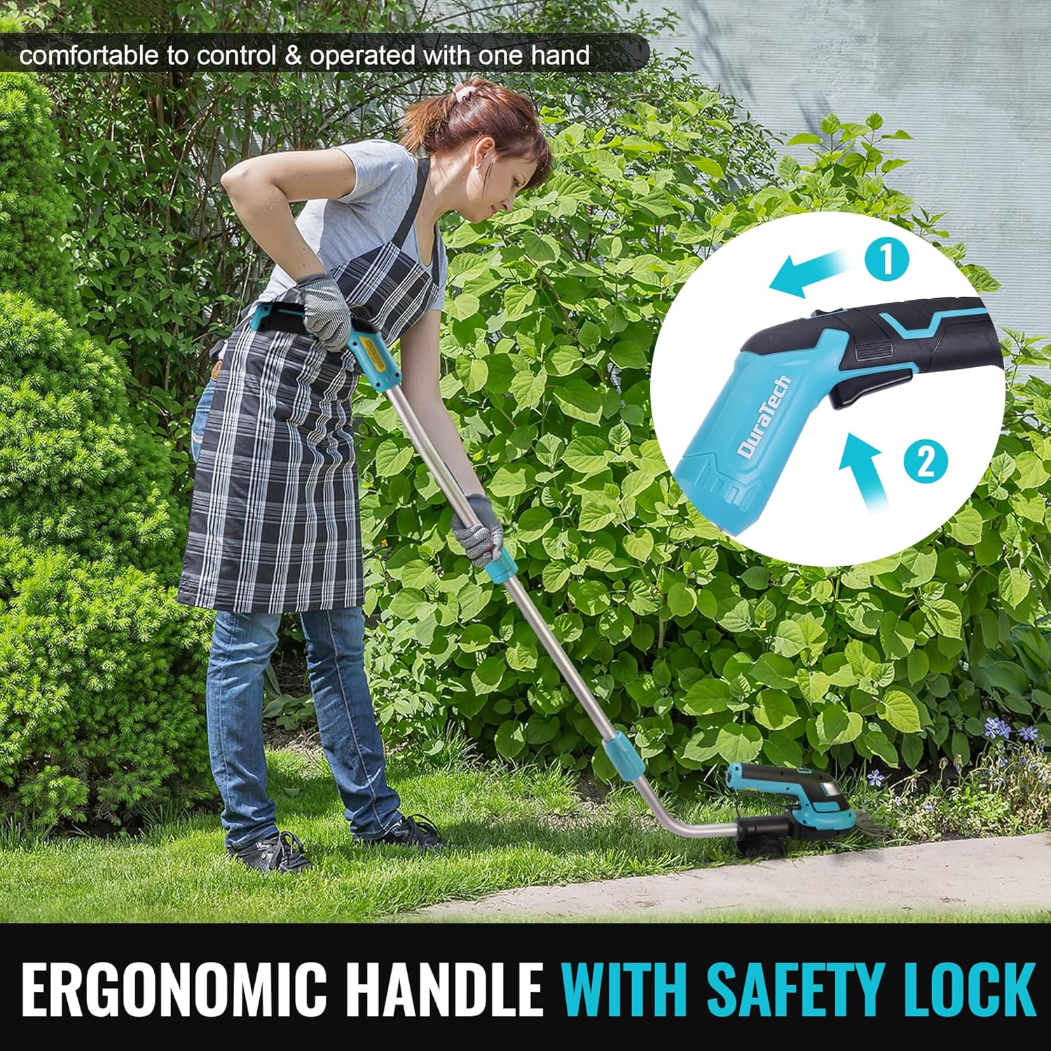Image showing ergonomic handle with safety lock buttons