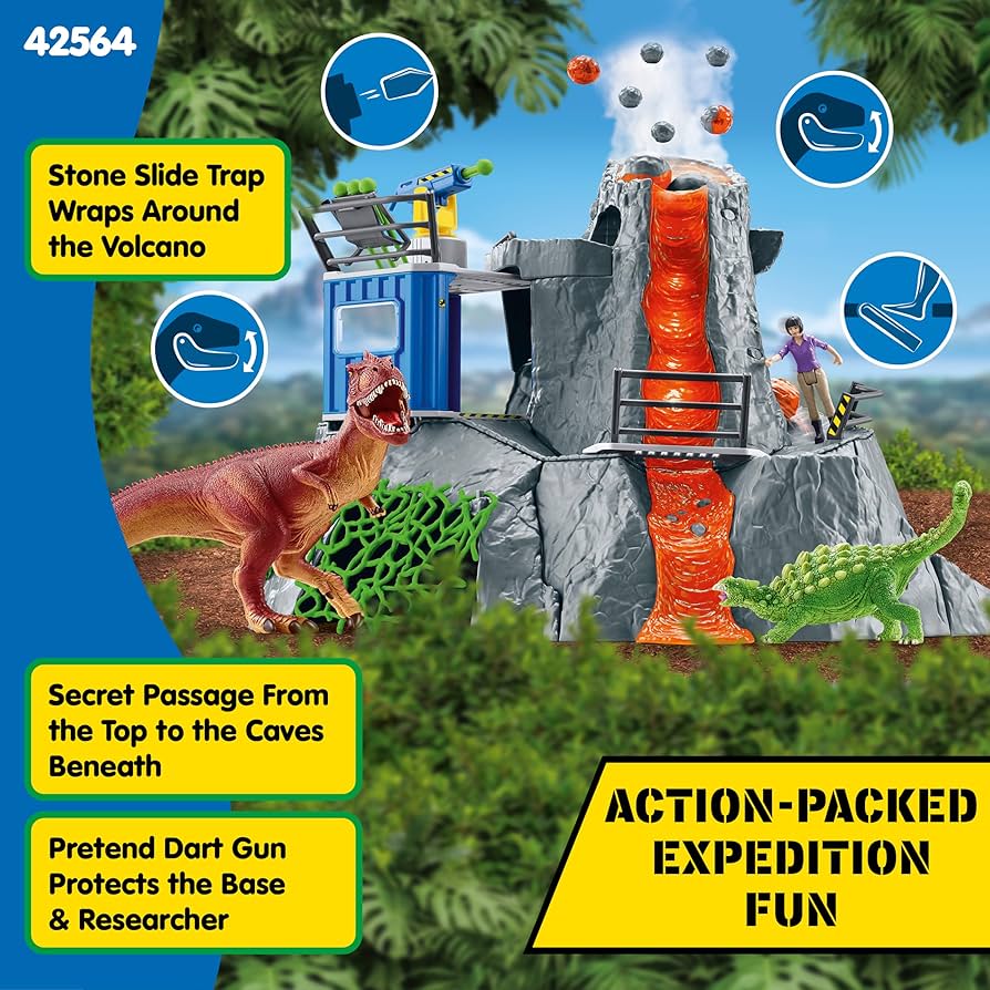 Amazon.co.jp: シュライヒ 恐竜 火山大爆発! ダイノ