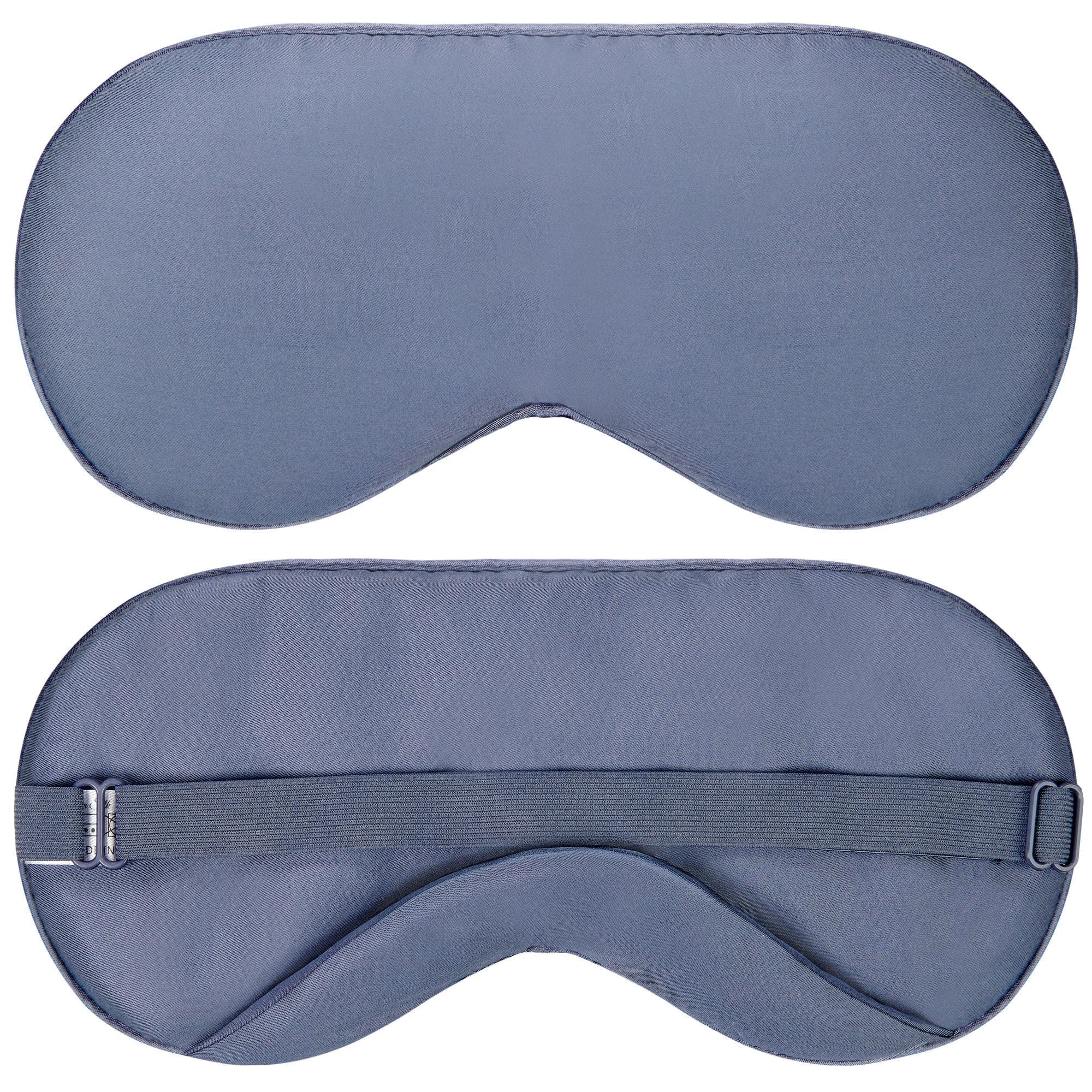 Sleep Mask - Navy Gray, 100% Viscose Derived from Bamboo - Lightweight Eye Mask with Adjus...
