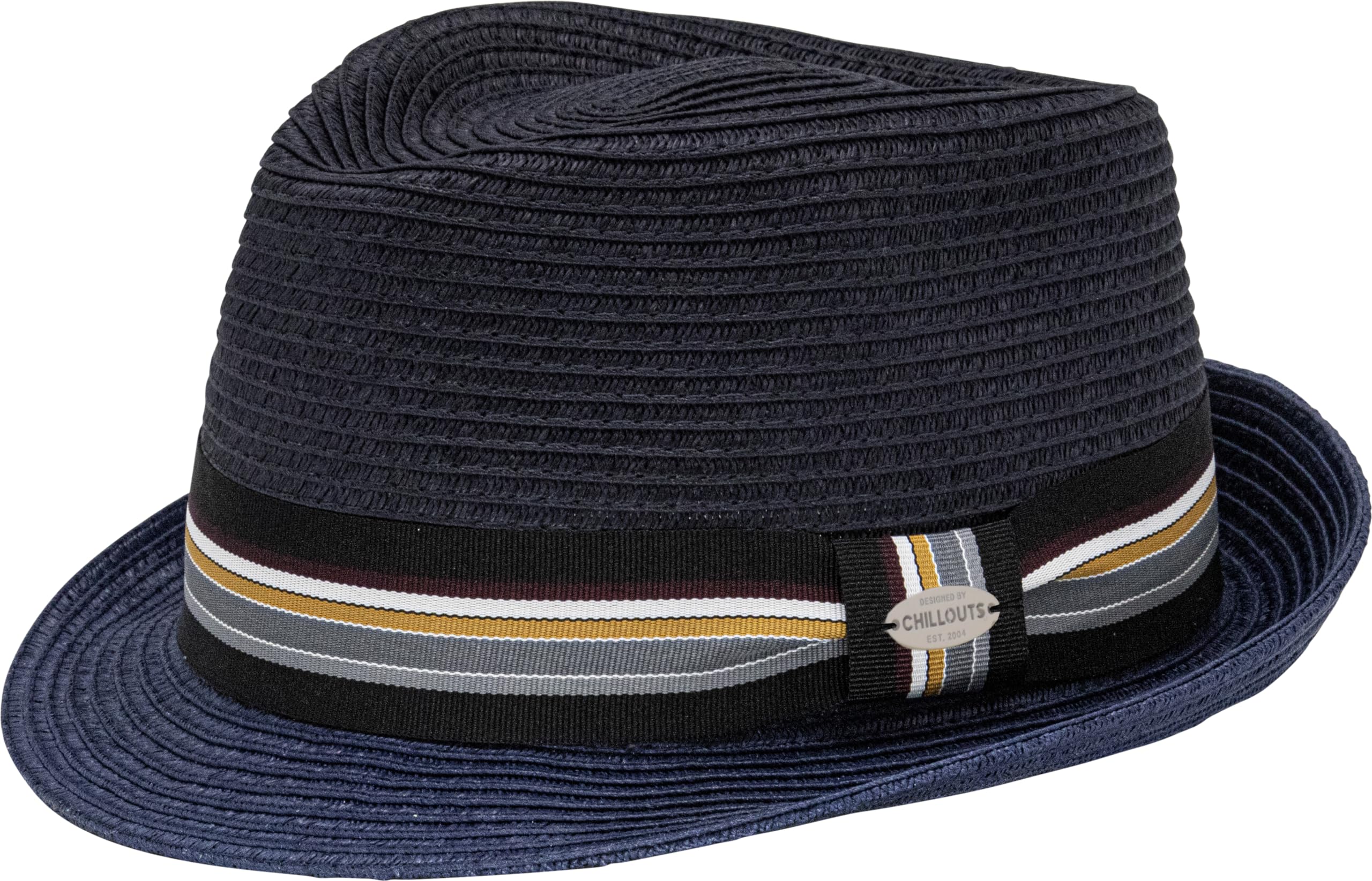 Chillouts Men's Navy Argos Trilby Straw Hat By