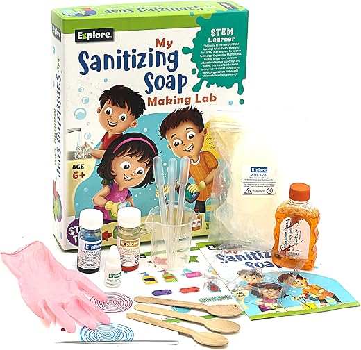 Bhavik STEM Learner | My Sanitizing Soap Making Lab (Learning &amp; Educational DIY Activity Toy Kit, for Ages 6+)