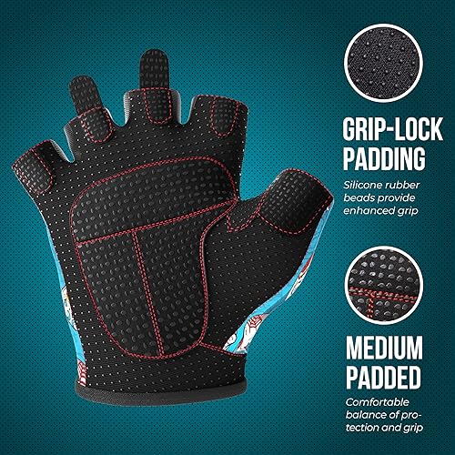 Miniatura 3 de Contraband Pink Label 5237  Guantes de levantamiento de pesas con calavera, para mujer, Serie Design (1 par), Verde, XS