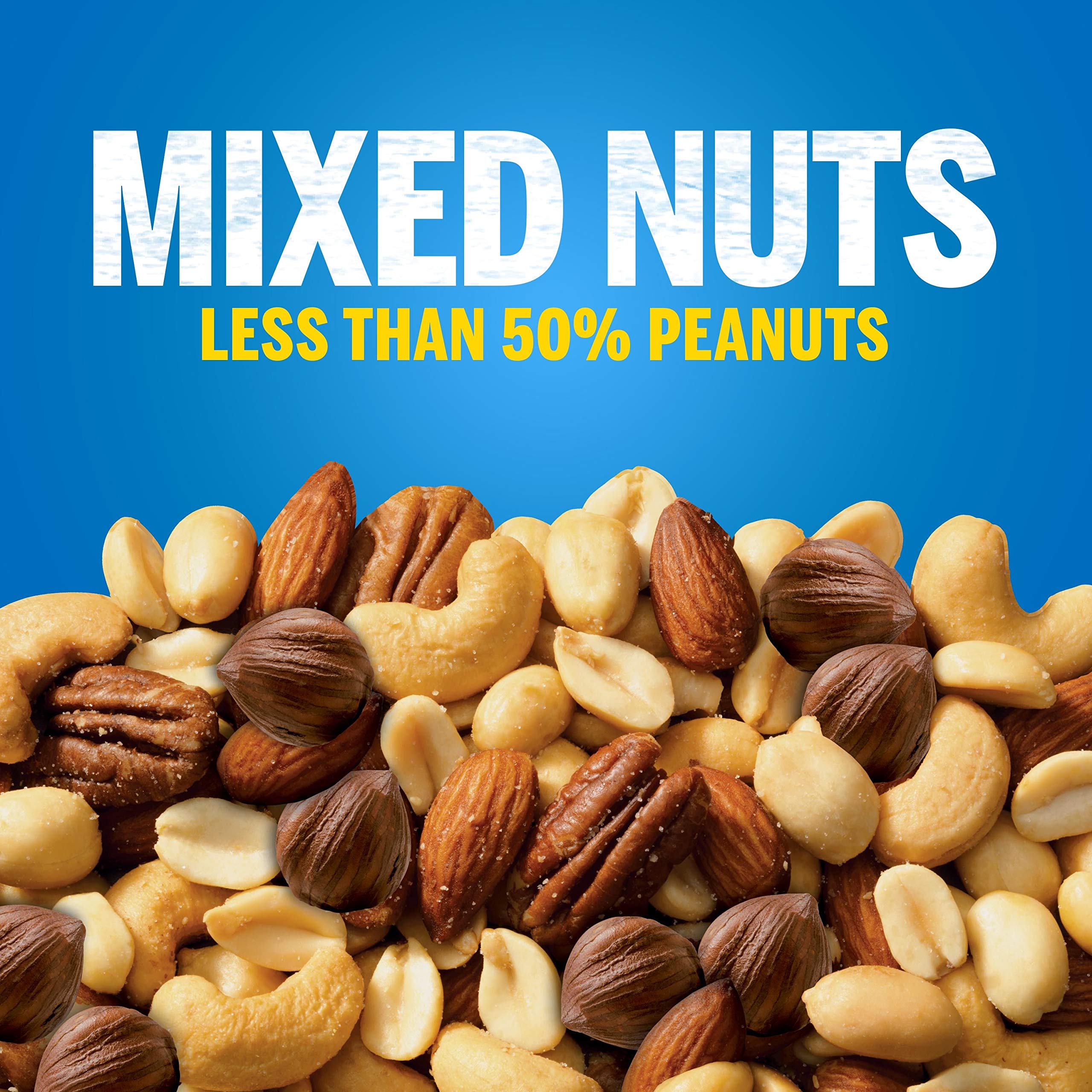 Planters Mixed Nuts (15 oz Canister) Variety Mixed Nuts with Less