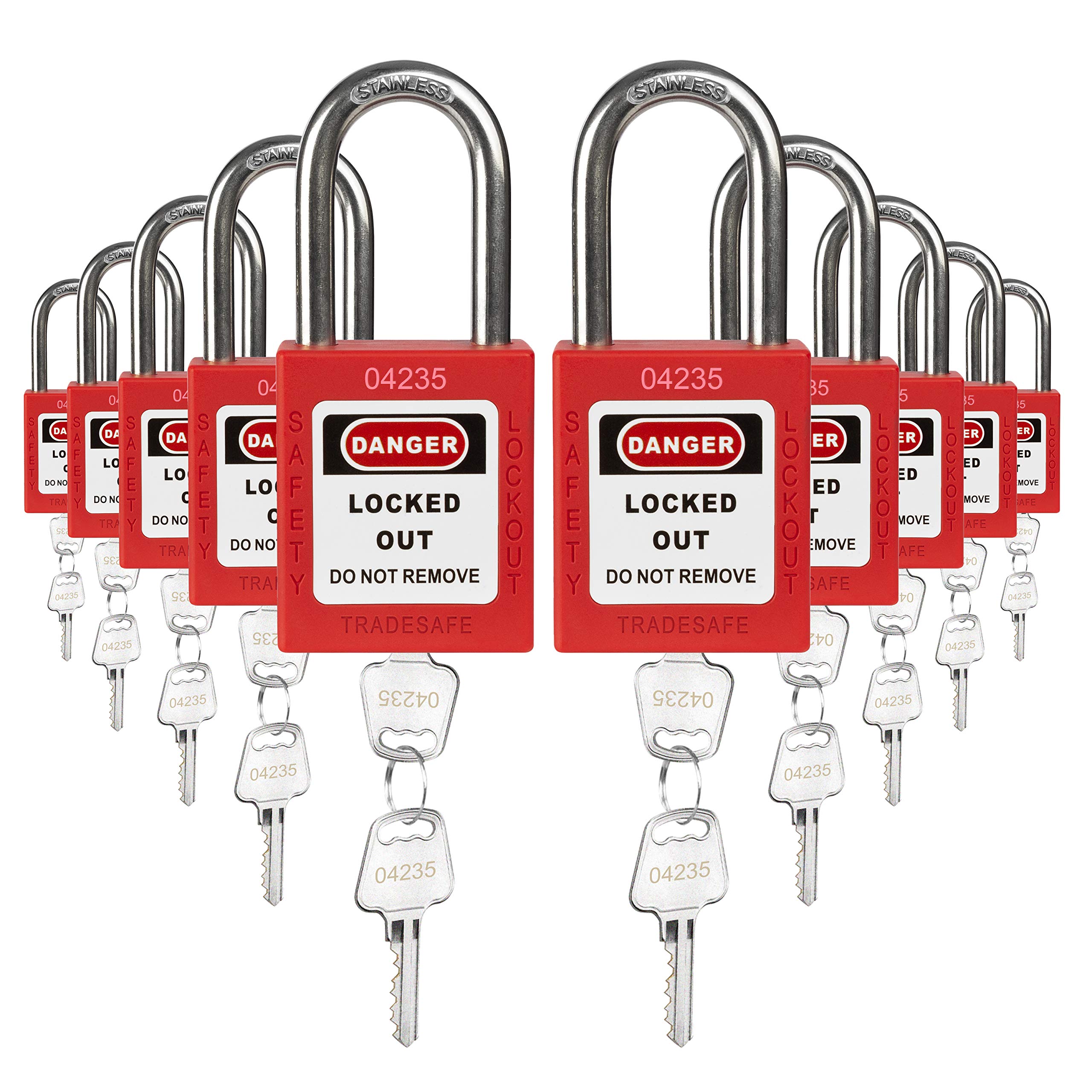 Buy TRADESAFE Lockout Tagout Lock Sets Keyed Alike Safety Padlocks