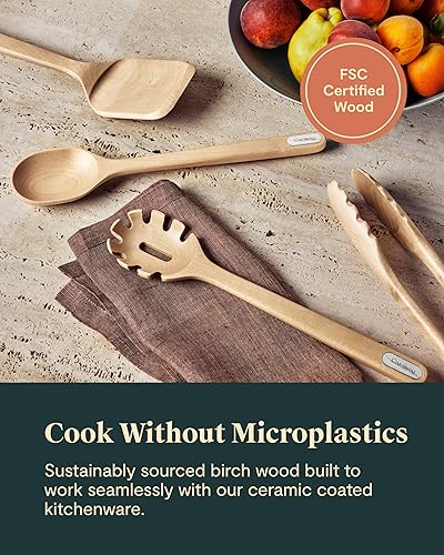 Miniatura 6 de Caraway Juego de cuchillos de cocina y utensilios de madera, fabricado con cuchillas de acero alemán de primera calidad y madera de abedul