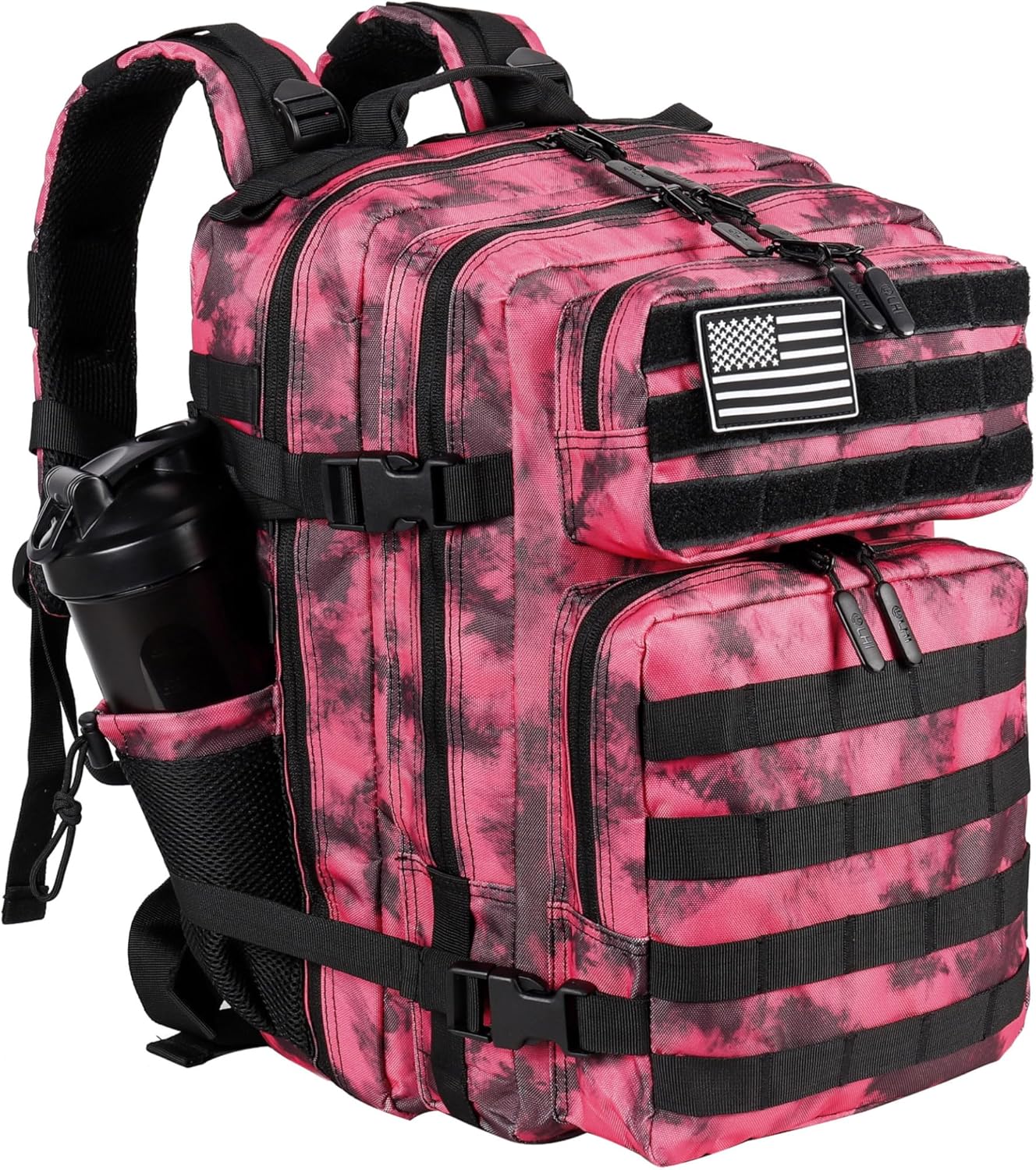 LHI Tactical Military Backpack for Men and Women 25L/35L Army Assault Pack Bag Small Rucksack with Bottle Holder