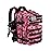 LHI Tactical Military Backpack for Men and Women 25L Army Assault Pack Bag Large Rucksack with Molle System-Pink tie dye