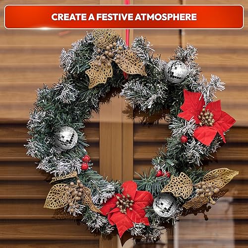 Miniatura 6 de Juego de 24 mini bolas de discoteca de 1.89 pulgadas para fiestas y diversión, decoraciones ligeras y portátiles para eventos y uso multiusos