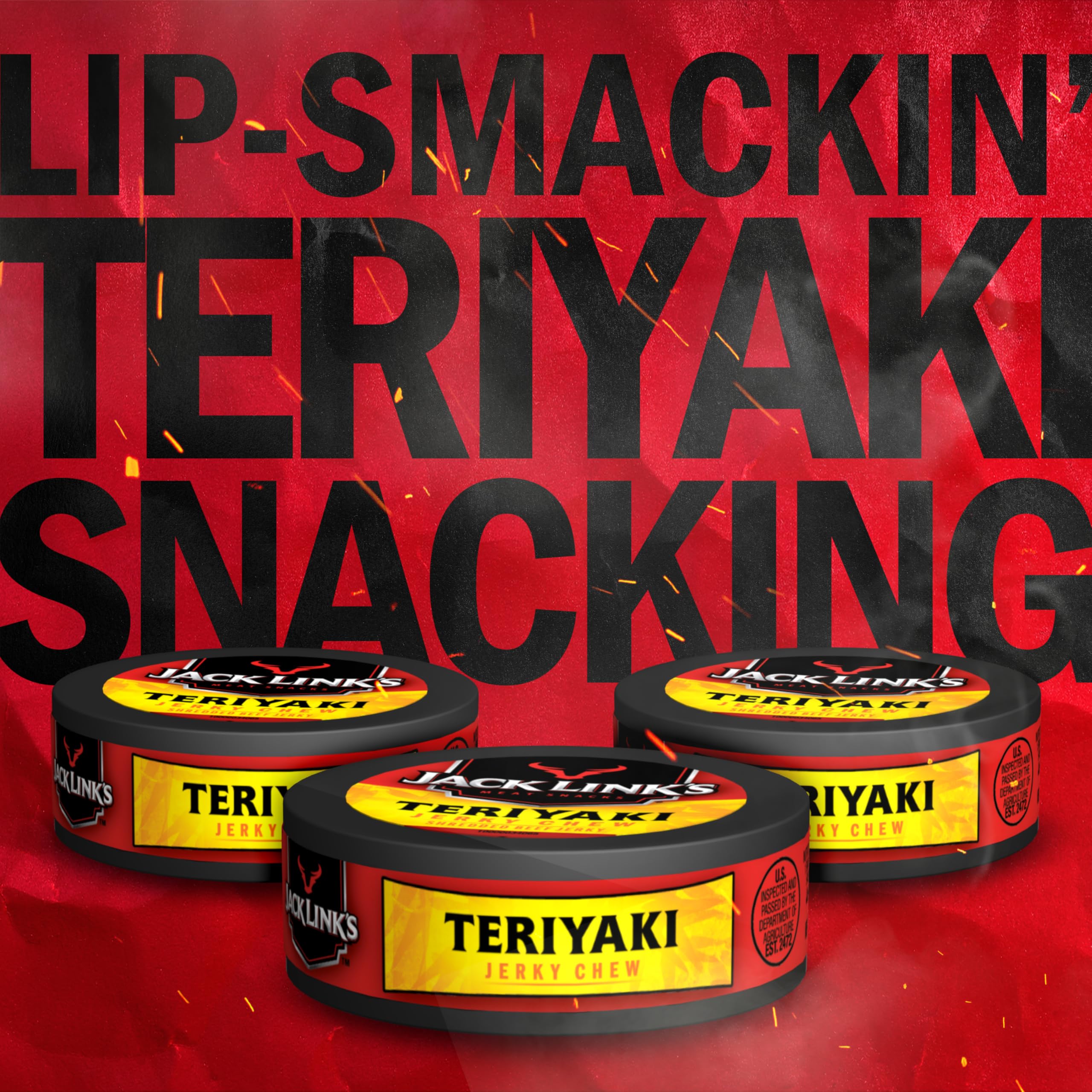 Amazon.com: Jack Link's Teriyaki Beef Jerky Chew - (36 Pack) 0.32 oz Tins -  Ready to Eat Protein Snacks - 4g Protein per Serving