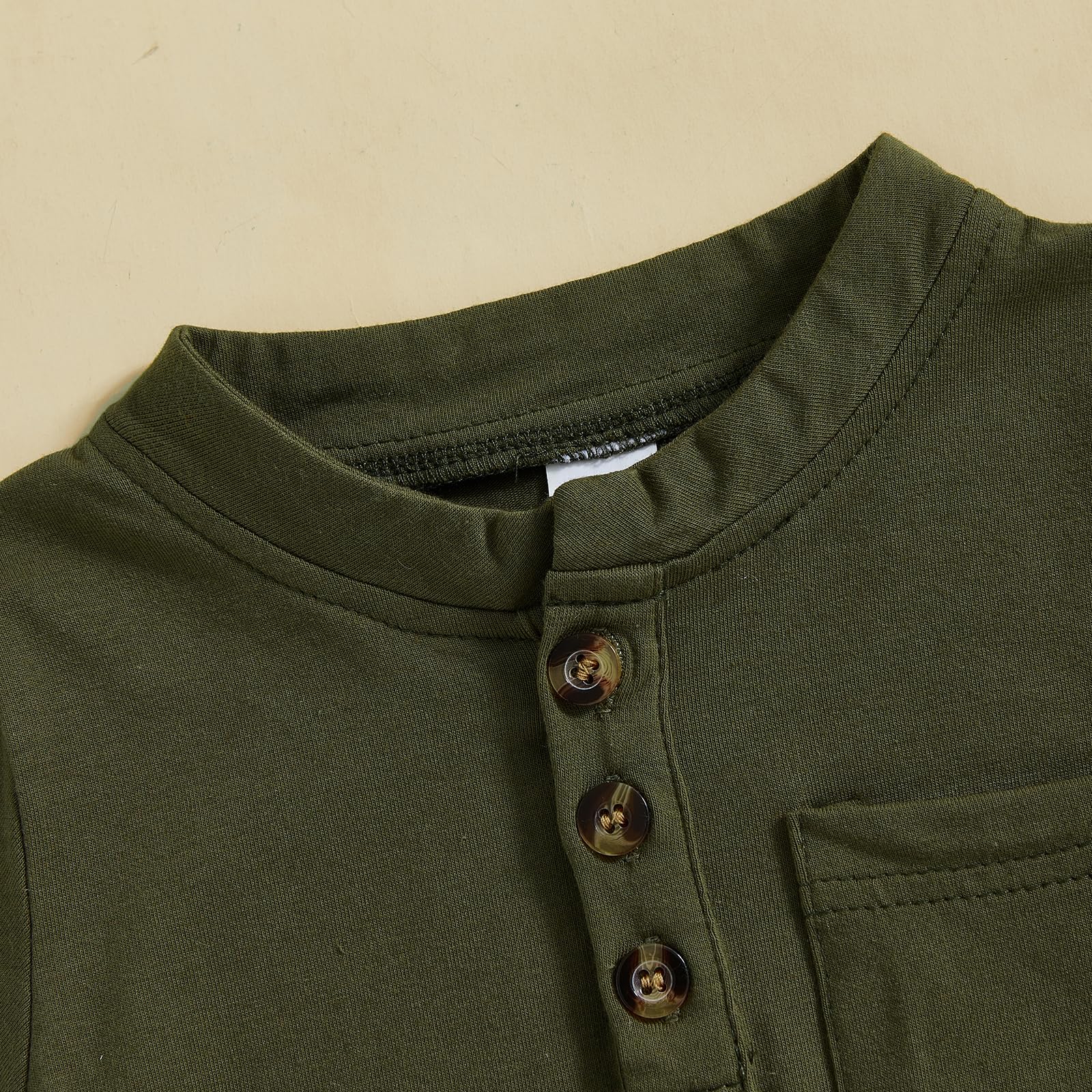 Lamuusaa Toddler Baby Boy Outfits Short Sleeve Basic T-shirt Waffle Solid Color Casual Jogger Shorts Summer Clothes 6M-4T (Green, 12-18 Months)