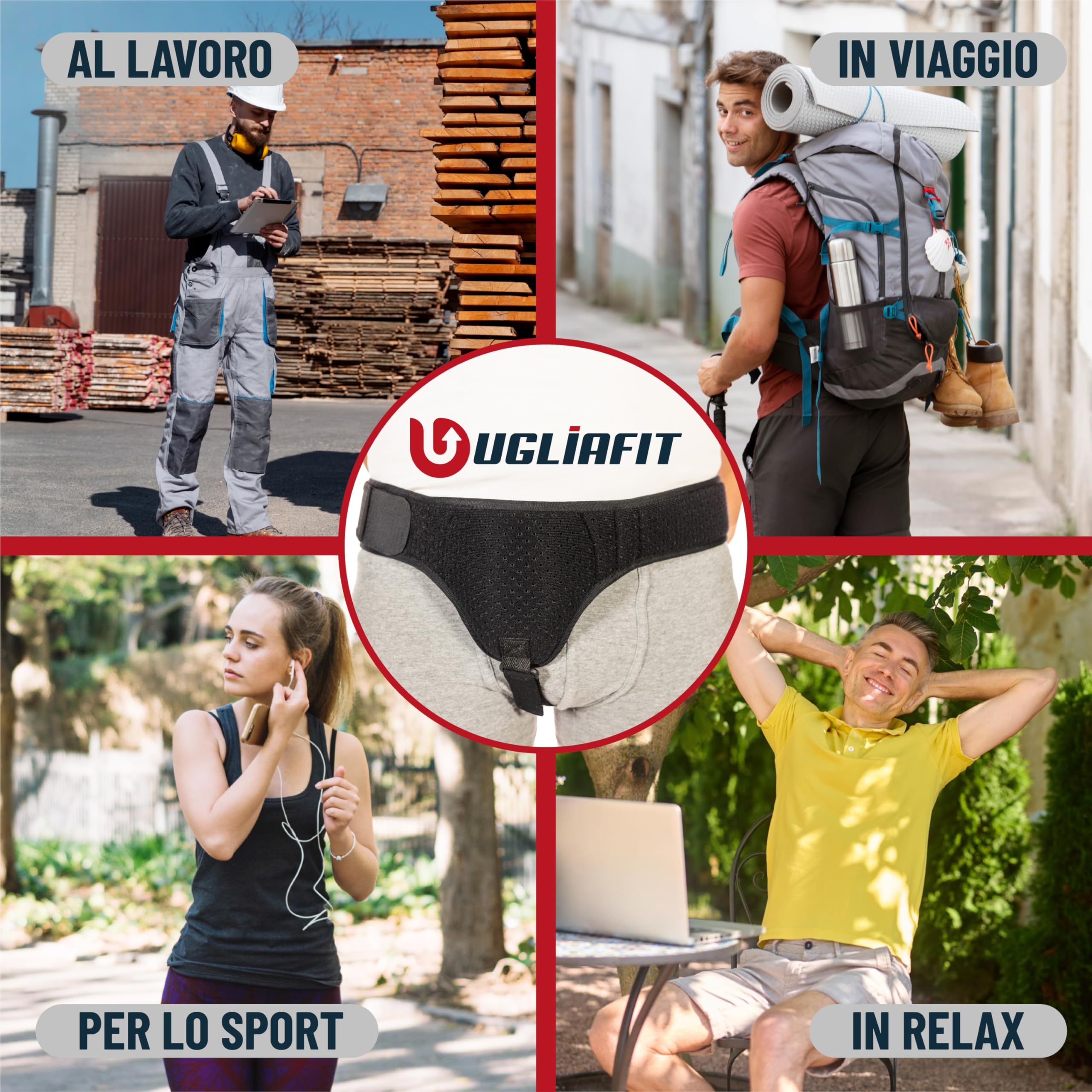 Slip Ernia Inguinale Uomo e Donna Panciera Maschile Regolabile e Flessibile Mutande Per Ernia Inguinale Uomo