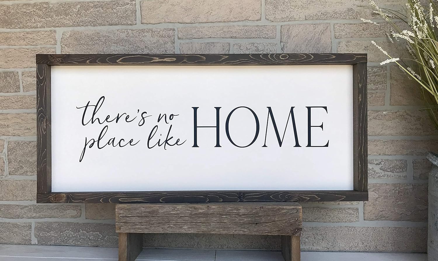Farmhouse Handmade Sign 25x11 inches There's No Place Like Home