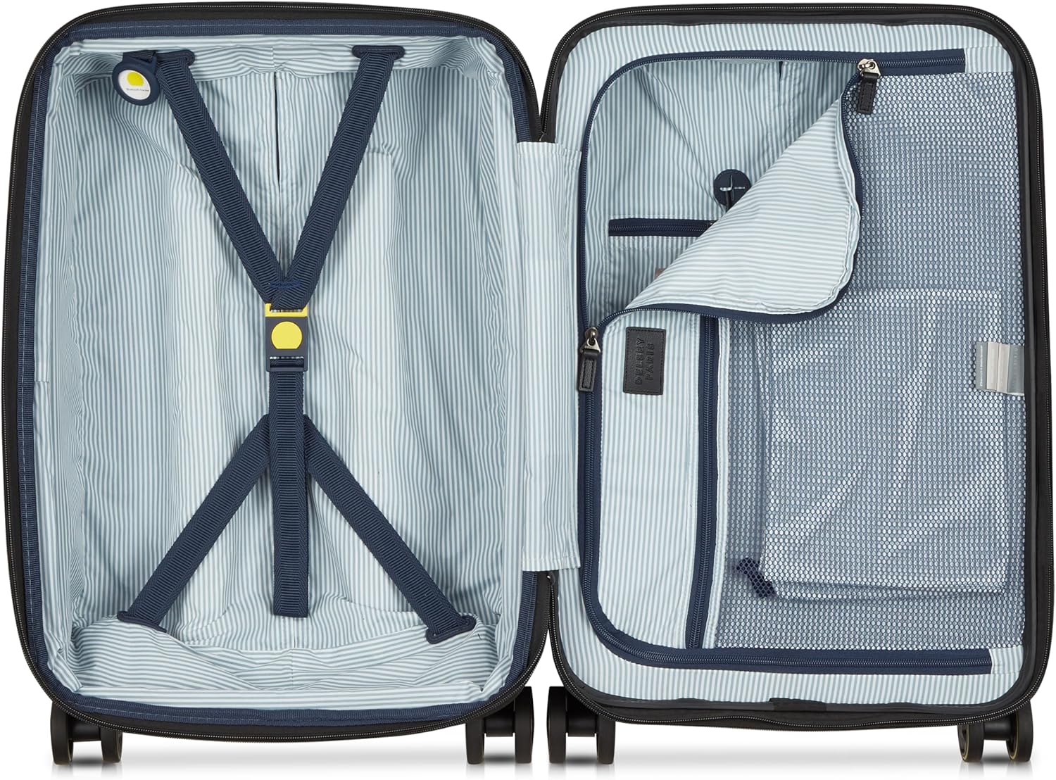DELSEY PARIS Cadence Hardside Expandable Luggage with Spinner Wheels, Deep Black, Carry On 20 Inch