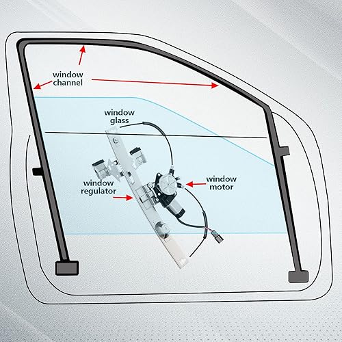 Miniatura 8 de Elevalunas eléctrico trasero izquierdo lado del conductor con motor para Pontiac Grand Prix para 2004-2008,15869655,748-266