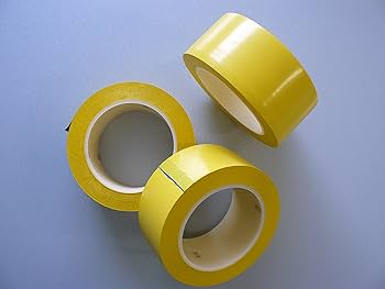 Amazon.co.jp: 工場・体育館用 ラインテープ 黄色 50mmx33Mx3巻