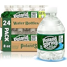Poland Spring Water Bottles 24 Pack - Bottled Water, Small Water Bottles, Mini Water Bottle, Poland Spring 8 oz Bottled Water 24 Pack, 8 oz water bottles Drinking Water - Spring Water Bottles 24 Pack