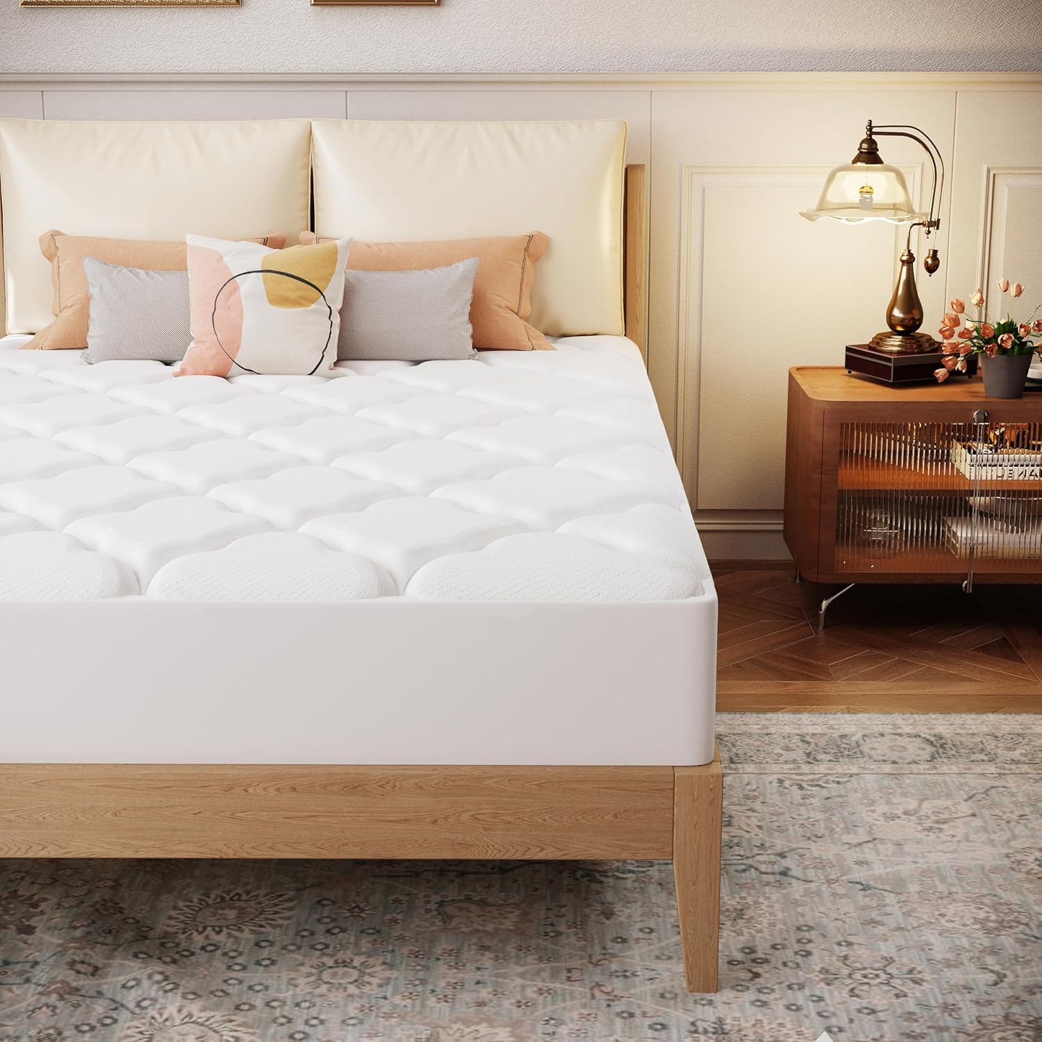 Frideko Memory Foam Mattress Topper Double Bed, Cooling Gel Mattress