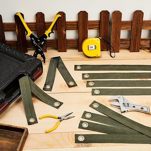 Miniatura 4 de 48 correas de árbol de 15.74 pulgadas para estaca con ojales, resistentes árboles jóvenes y plantas para apoyar estacas para guiar, retoños recién