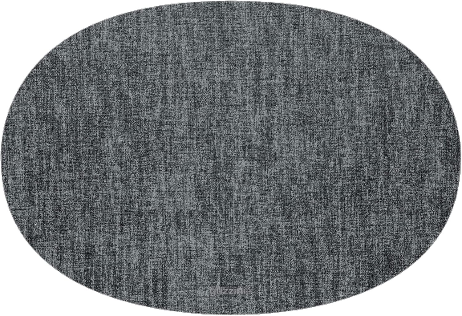 Guzzini Reversible Leather Oval Placemat, Grey