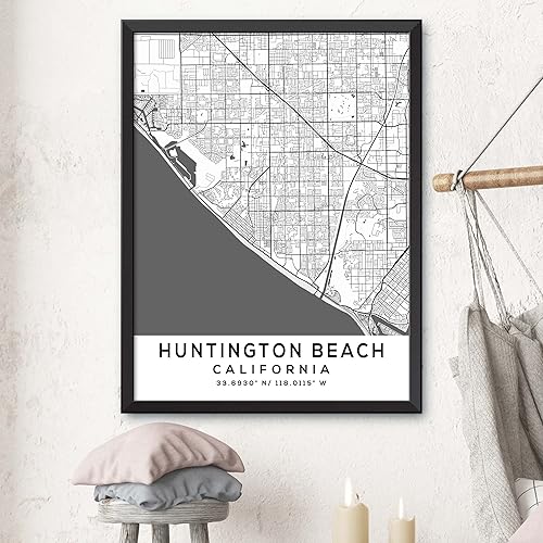Miniatura 3 de Mapa de Huntington Beach, California, Light 2 (24x36)