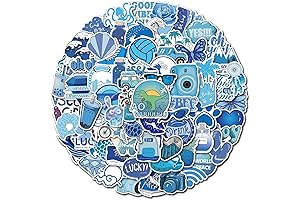 100 Blue Aesthetic Stickers for Teens, Boys, Girls, and More