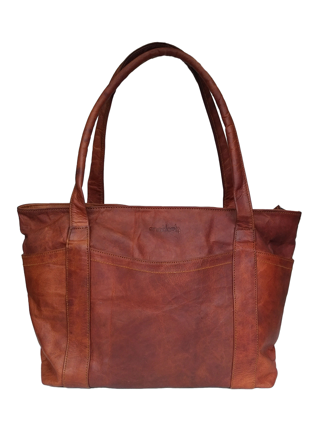 Bolso Tote Mujer de Cuero Genuino Vintage 16" miniatura 7
