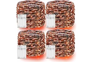 Dazzle Bright Orange Fairy String Lights, Ultimate Halloween Decor for Spooky Ambiance