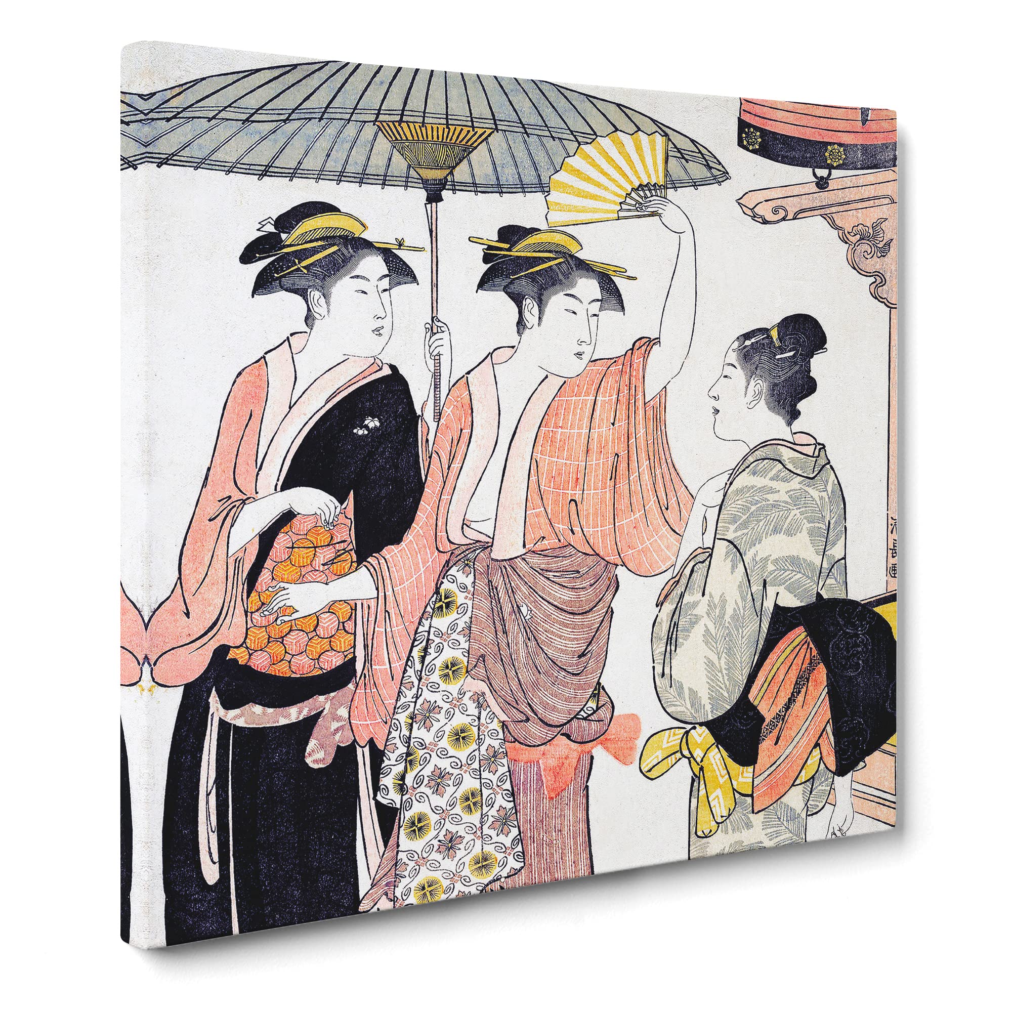 Southern Pleasure District by Torii Kiyonaga Canvas Print, Mixed, 35L x 35W cm