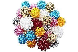 Hallmark Gift Bow Assortment (30, 2 Sizes) Vibrant Hues for Festive Occasions